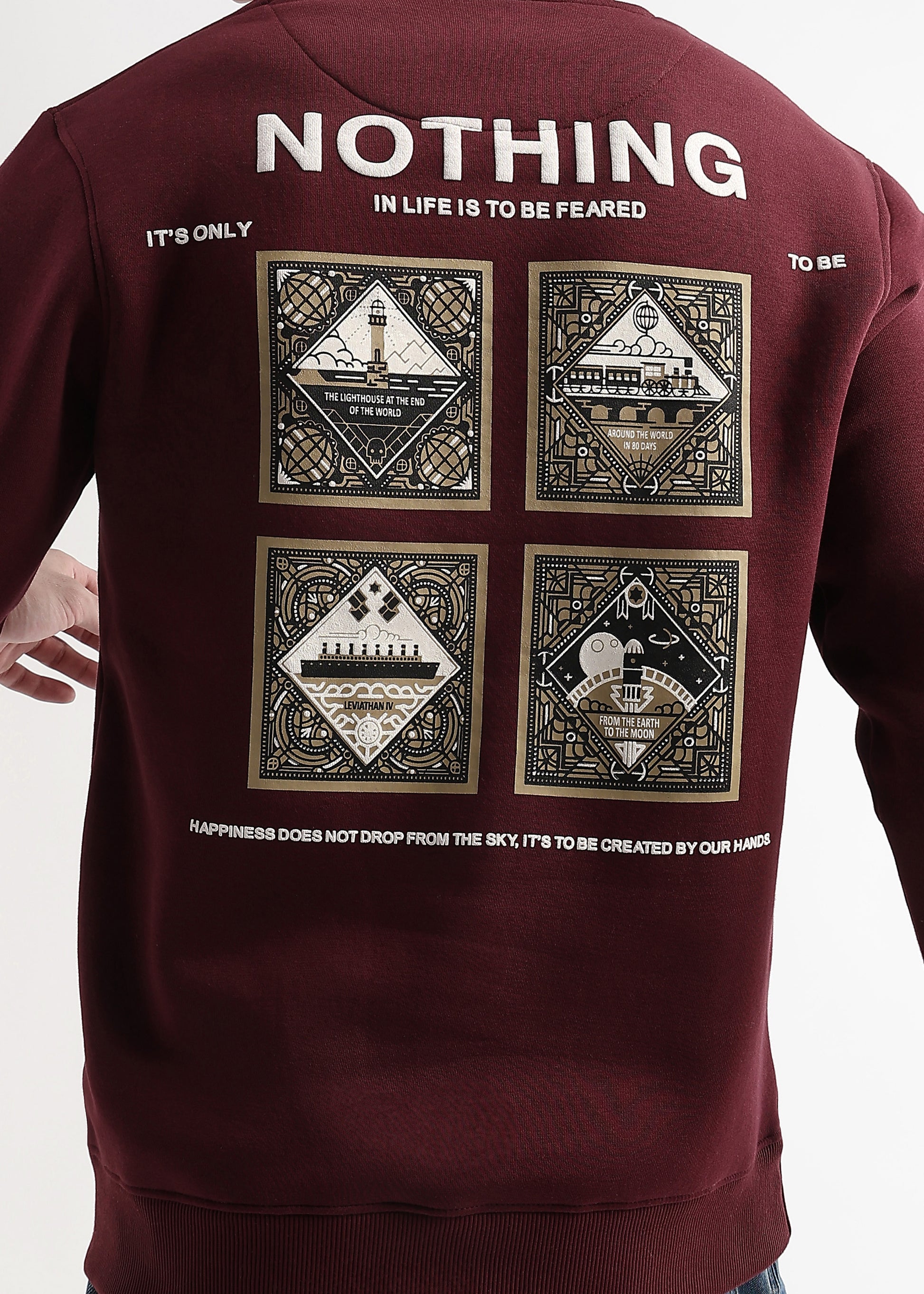 Nothing to fear Tawny Port zip-top hoodie