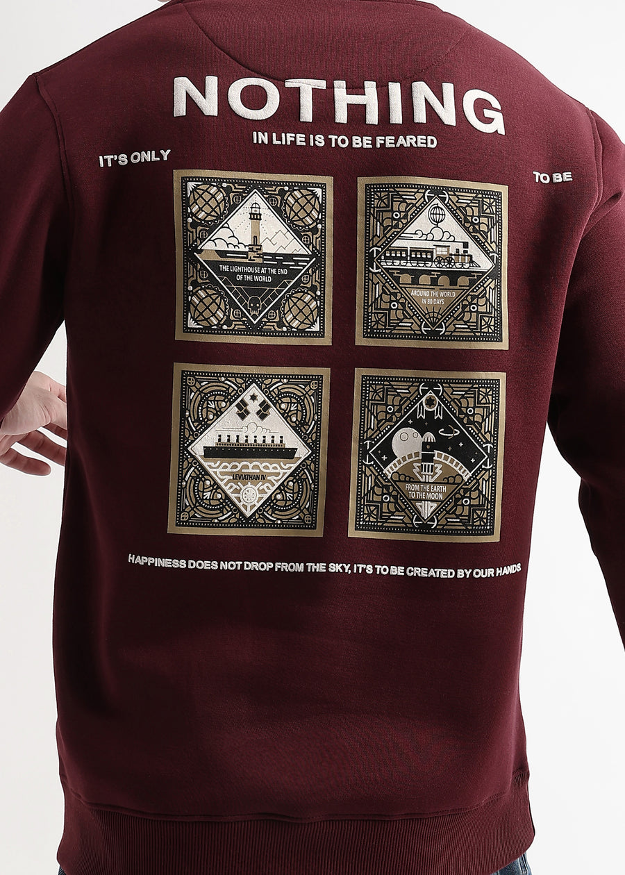 Nothing to fear Tawny Port zip-top hoodie