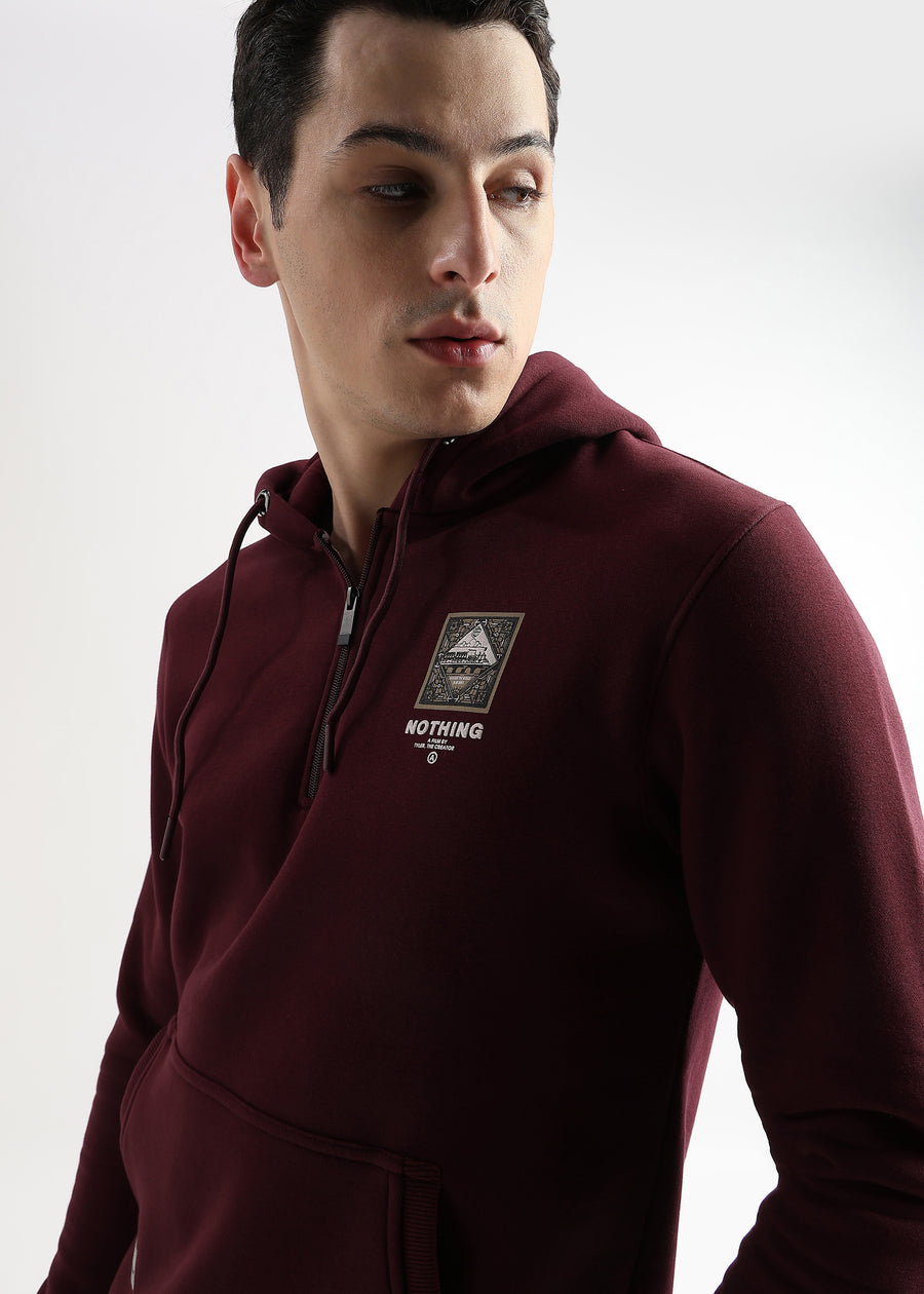 Nothing to fear Tawny Port zip-top hoodie
