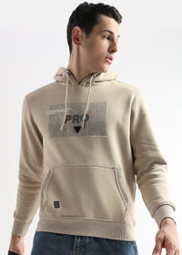 Sheet cut printed Doeskin Hoodie