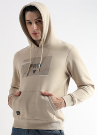 Sheet cut printed Doeskin Hoodie