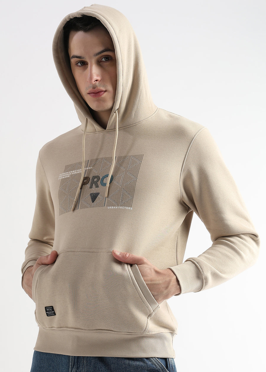 Sheet cut printed Doeskin Hoodie