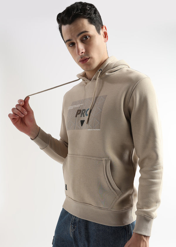 Sheet cut printed Doeskin Hoodie