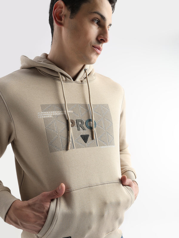 Sheet cut printed Doeskin Hoodie