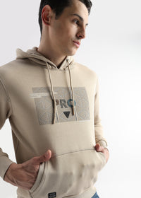 Sheet cut printed Doeskin Hoodie