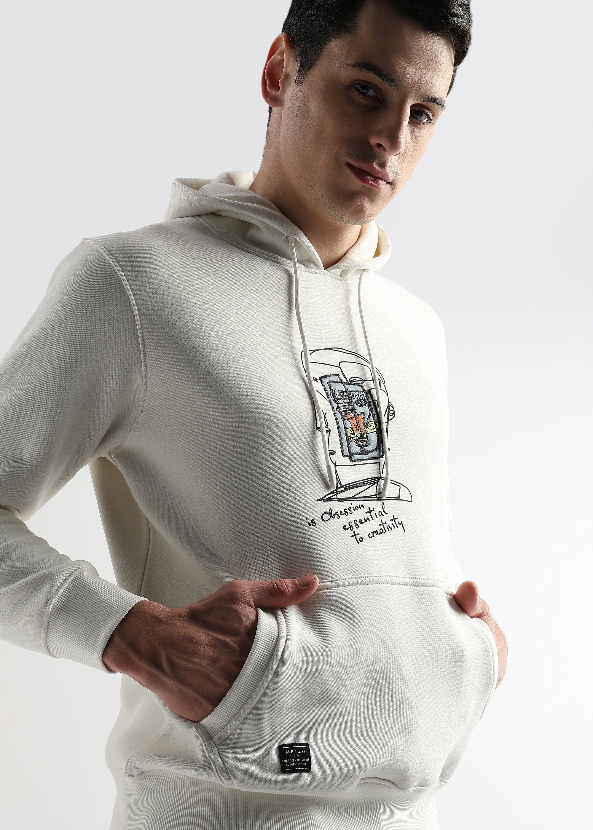 Obsession Star White hoodie