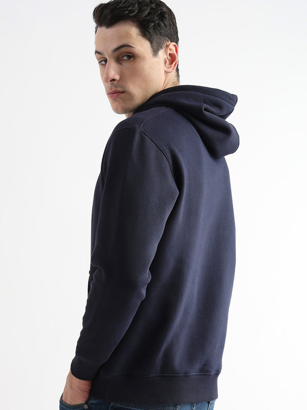 Embroided Print Sky Captain Cotton Hoodie