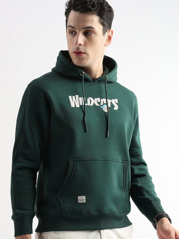 Wildcats Rain Forest Green Cotton hoodie