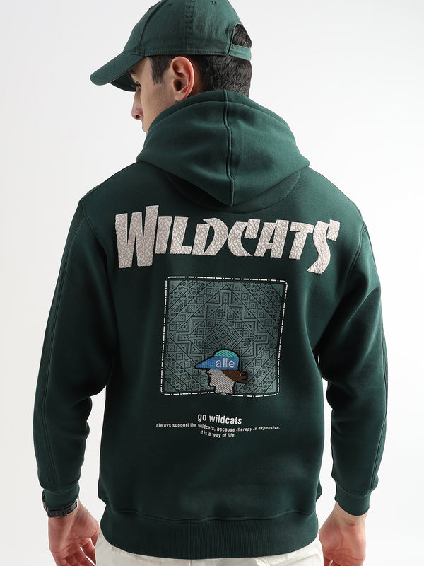 Wildcats Rain Forest Green Cotton hoodie