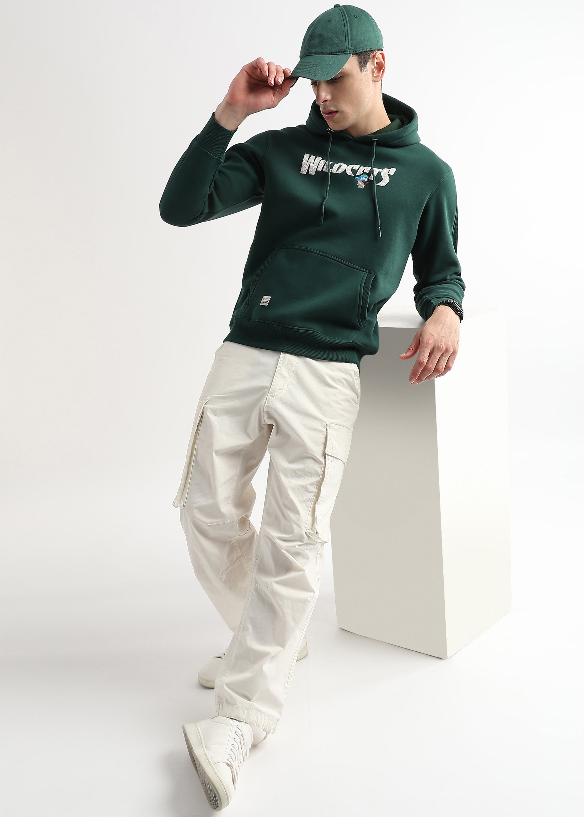 Wildcats Rain Forest Green Cotton hoodie