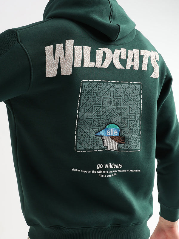 Wildcats Rain Forest Green Cotton hoodie
