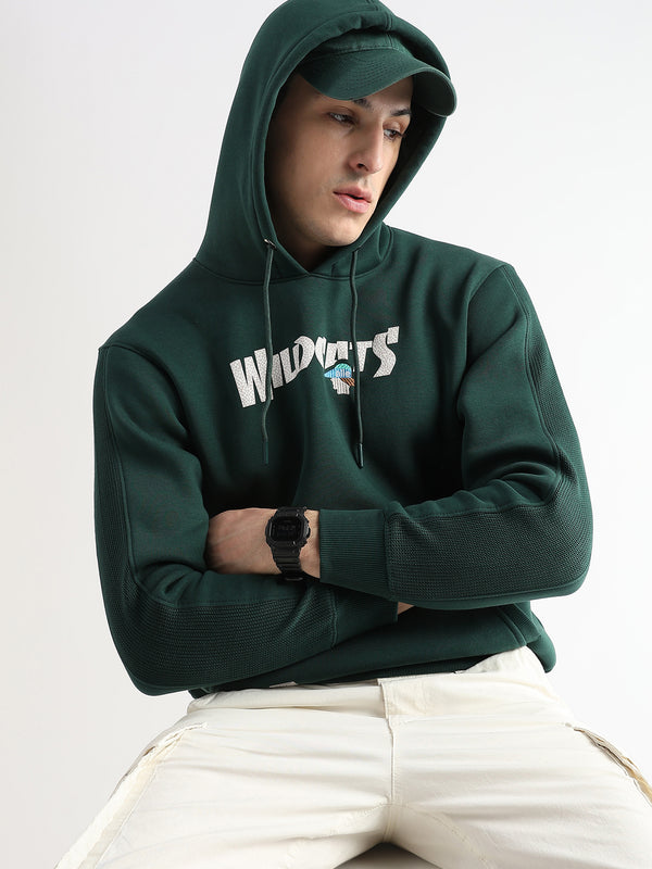 Wildcats Rain Forest Green Cotton hoodie
