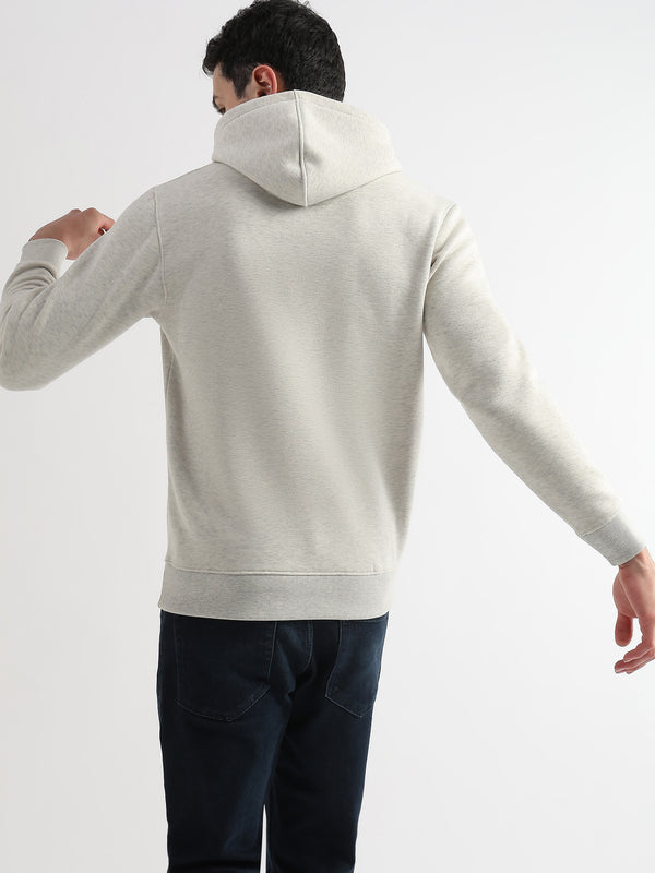 Patchwork Pelican Gray Cotton hoodie