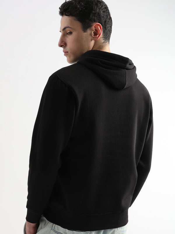 Patchwork Caviar Black Cottonhoodie