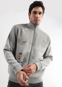 Awesome Printed Gargoyle Gray Zipper