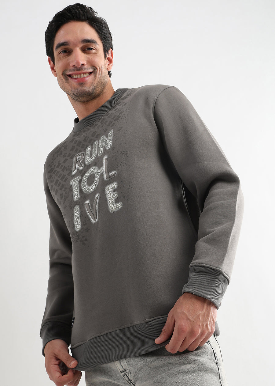 Run to live Cloudburst Gray Sweatshirt