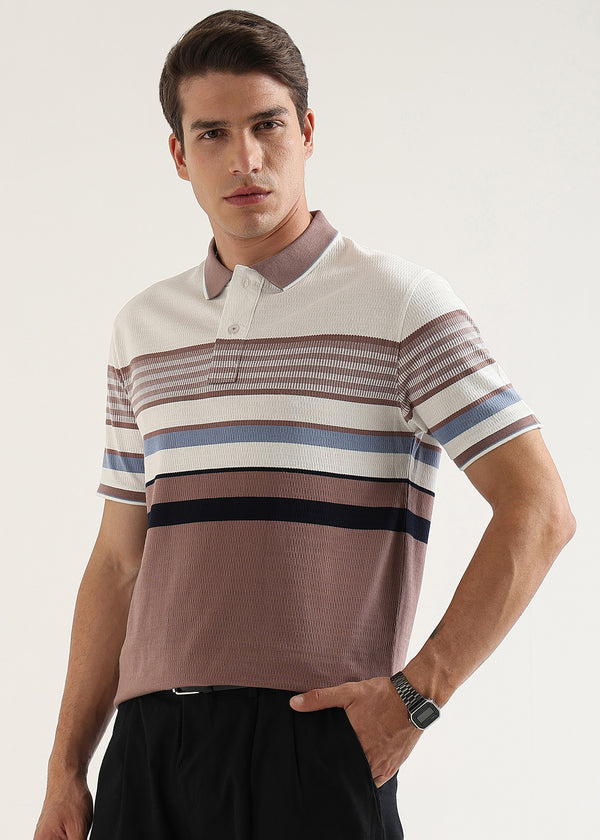 Linea Rosewood Structured Polo T-Shirt
