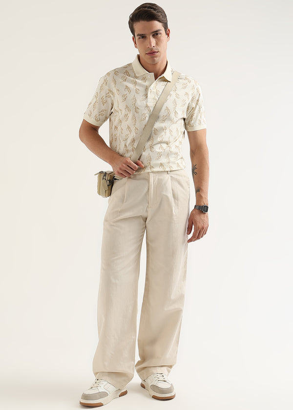 Off-White Maison Patterned Polo T-Shirt