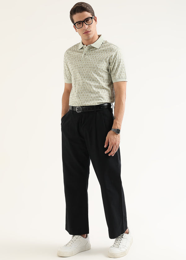Soft Olive Sorrento Mercerised Polo T-Shirt