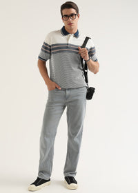 Air Force Blue Metro Weave Classic Polo T-Shirt