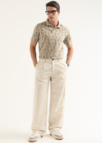 Sand Dune Maison Patterned Polo T-Shirt
