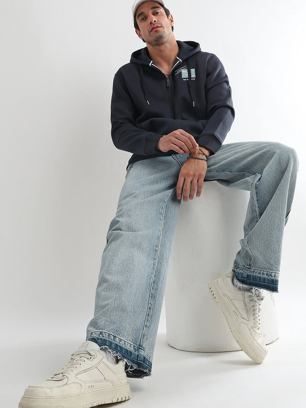 We’re Fucked! Navy Iris Cotton Hoodie