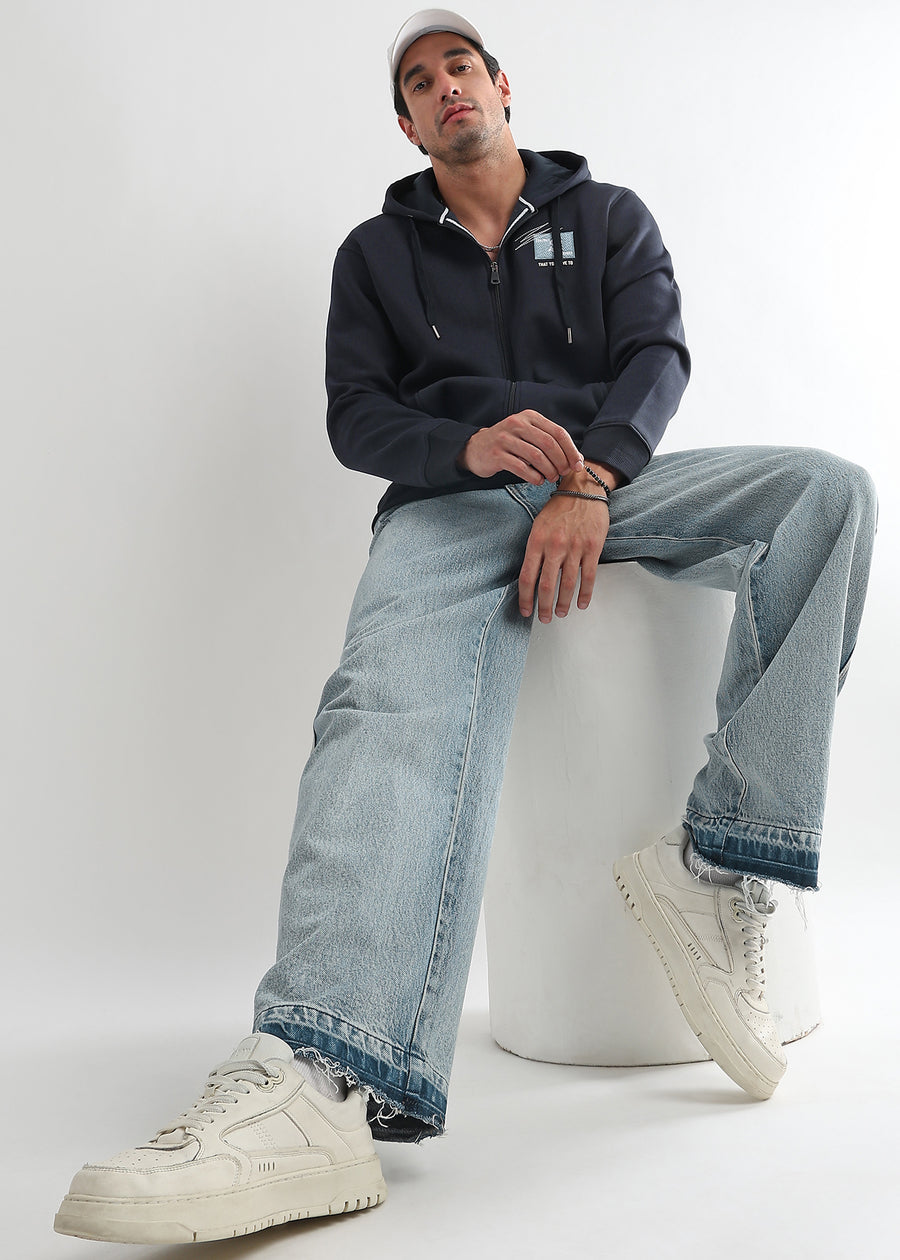 We’re Fucked! Navy Iris Cotton Hoodie