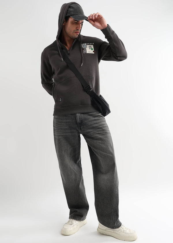 Embrace Gargoyle Gray Zip-Top Cotton Hoodie