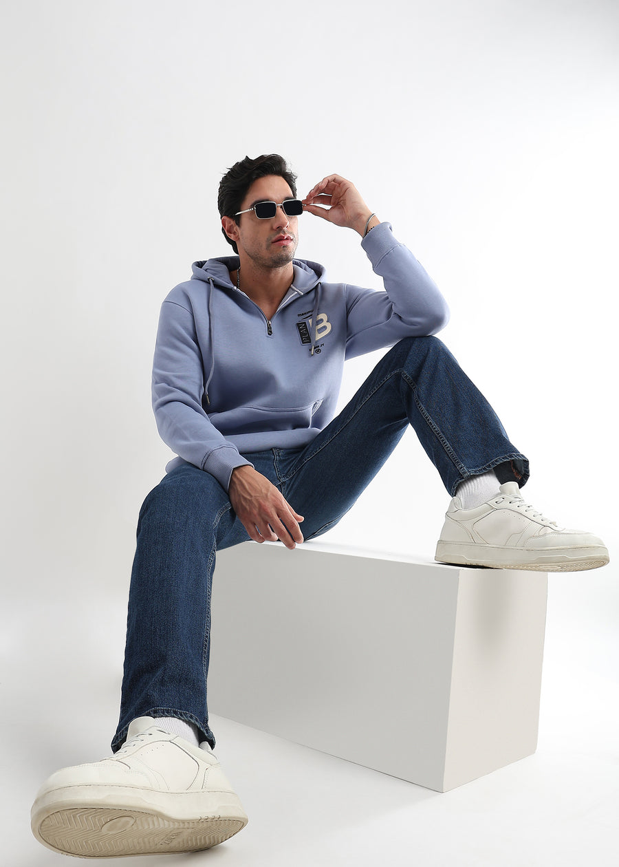 Plan B Quilt Blue Zip-Top Hoodie