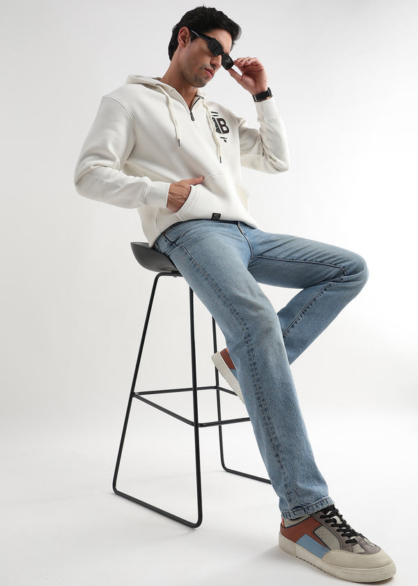 Plan B Star White Zip-Top Hoodie