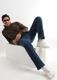 Mars Cocoa Brown Zip-Top Sweatshirt