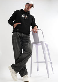 Be yourself Embroided Phantom Black Hoodie