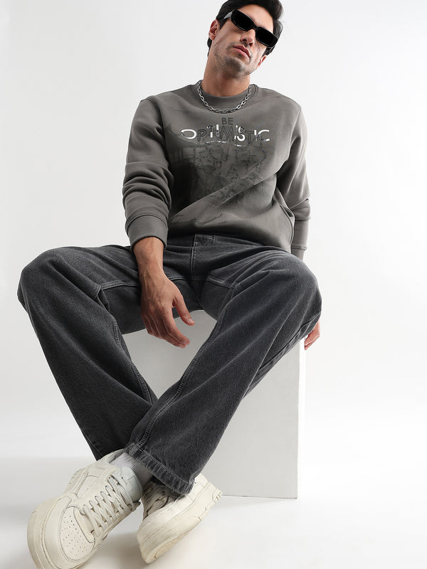 Be Optimistic Pussywillow Gray Sweatshirt