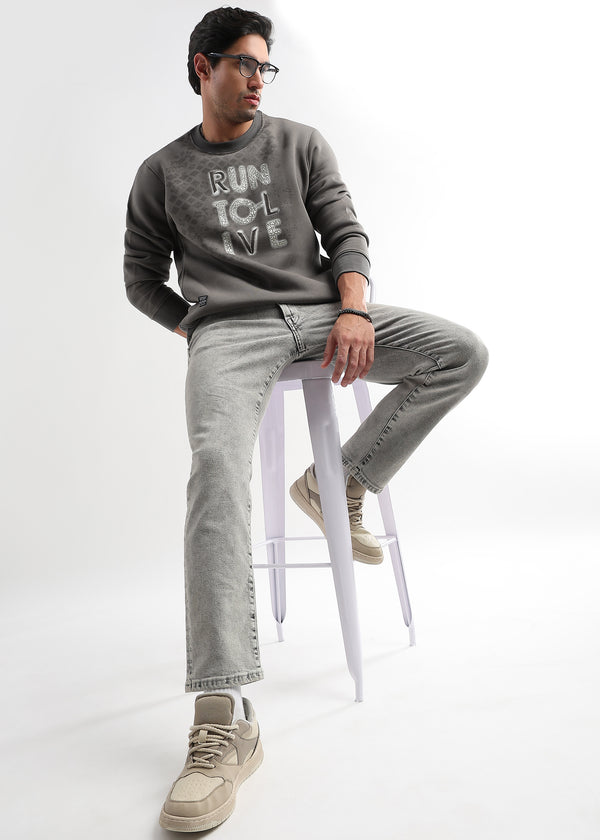 Run to live Cloudburst Gray Sweatshirt