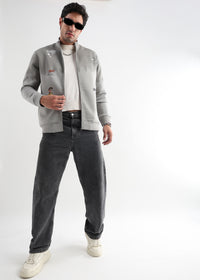 Awesome Printed Gargoyle Gray Zipper