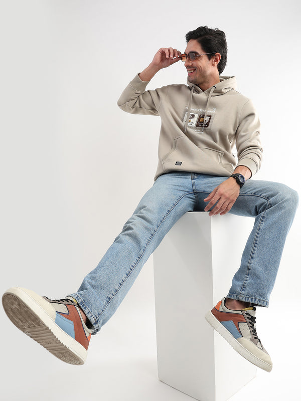 Be yourself Embroided Doeskin Hoodie