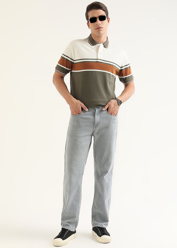 Tuscan Olive Structured Polo T-Shirt