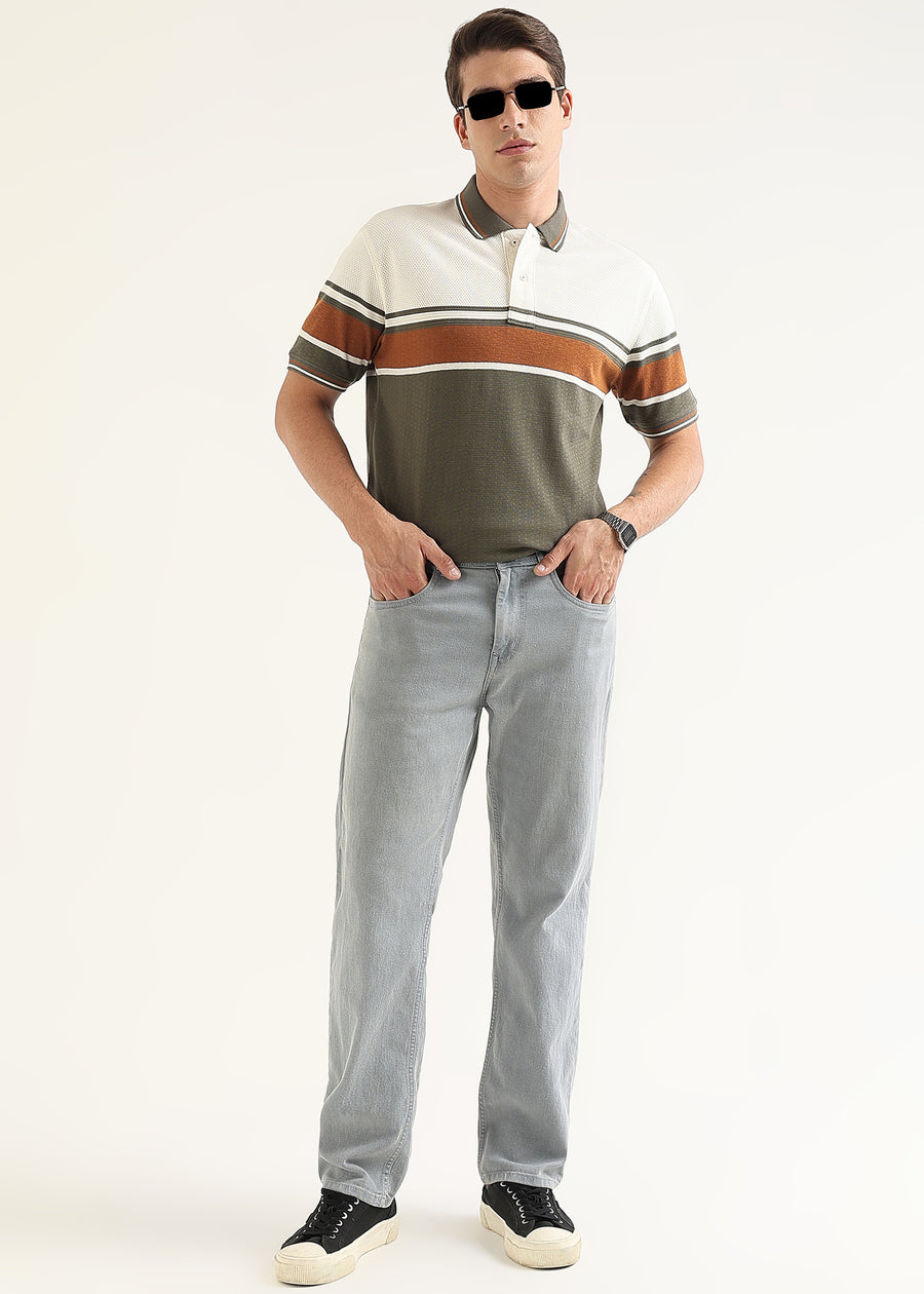Tuscan Olive Structured Polo T-Shirt