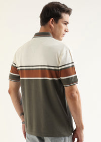 Tuscan Olive Structured Polo T-Shirt