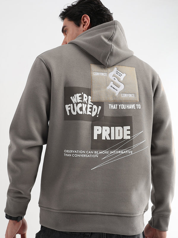 We’re Fucked! Mushroom Gray Cotton Hoodie