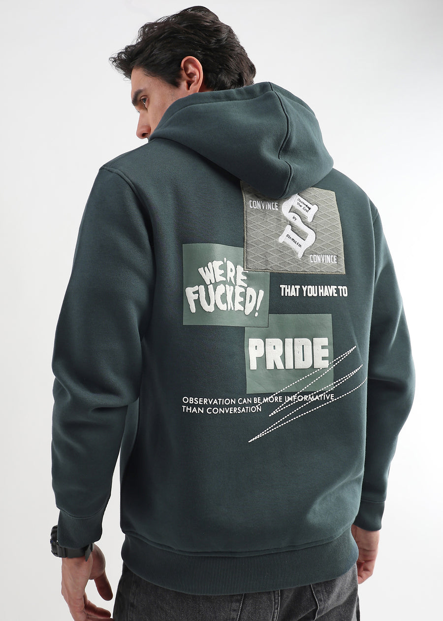 We’re Fucked! Dark Cyan Cotton Hoodie