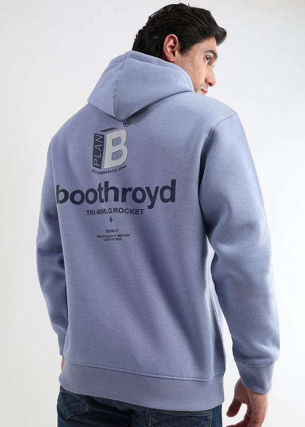 Plan B Quilt Blue Zip-Top Hoodie