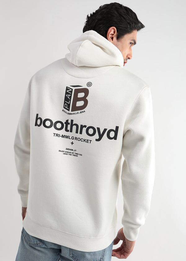 Plan B Star White Zip-Top Hoodie