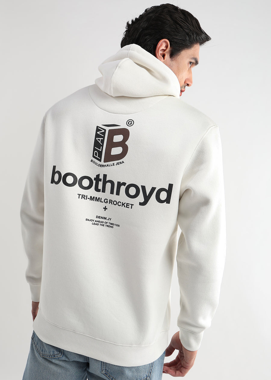 Plan B Star White Zip-Top Hoodie