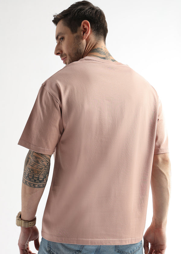 Pastel Rose Smile Graphic Oversized