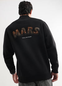 Mars Jet Black Zip-Top Sweatshirt