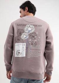 Nature Symphony Dusty Pink Embroided Sweatshirt