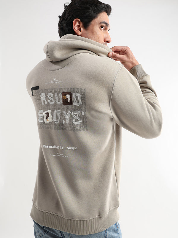 Be yourself Embroided Doeskin Hoodie