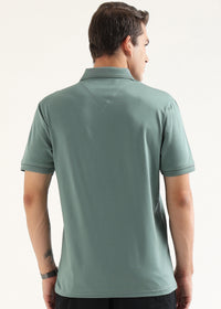 Glacier Sage Mercerised Cotton Polo T-Shirt