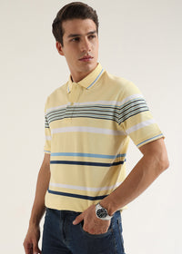 Lemon Coast Striped Polo T-Shirt